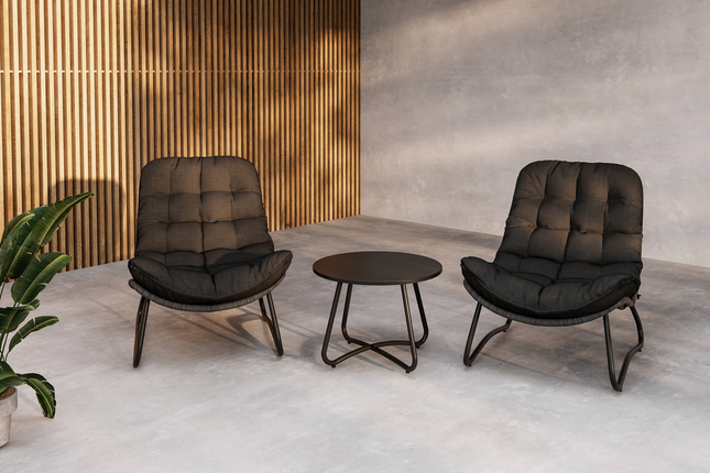 Venture Home Cala Lounge Set Utomhus Antracit