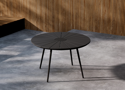 Venture Home San Vito Runt Matbord Utomhus ⌀120 Svart