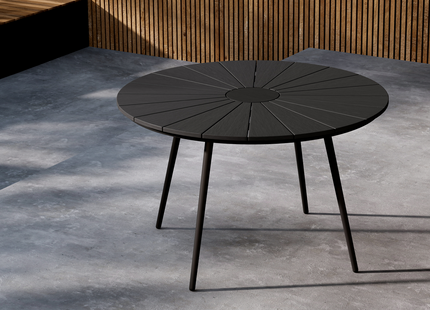 Venture Home San Vito Runt Matbord Utomhus ⌀120 Svart
