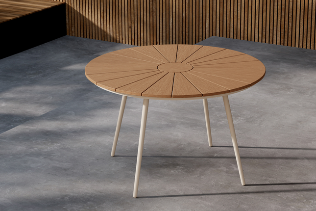 Venture Home San Vito Runt Matbord Utomhus ⌀120 Beige