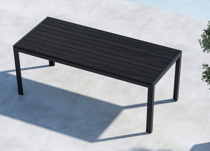 Venture Home Mirko Rektangulärt Matbord Utomhus 205 x 90 Svart