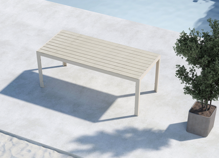 Venture Home Mirko Rektangulärt Matbord Utomhus 205 x 90 Beige