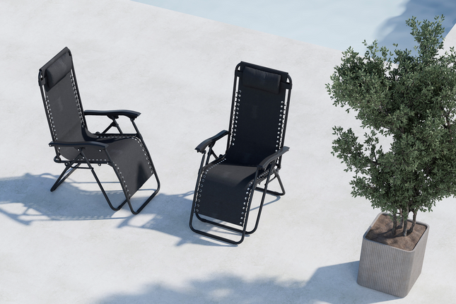 Venture Home Vulcano Solstol Svart