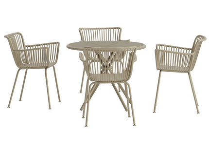 Venture Home Sifnos Matgrupp Utomhus Med 4st Matstolar Beige