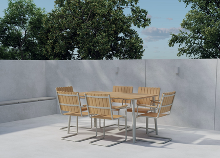 Venture Home Holmsund Matgrupp Utomhus Med 6st Matstolar Beige