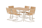 Venture Home Holmsund Matgrupp Utomhus Med 6st Matstolar Beige
