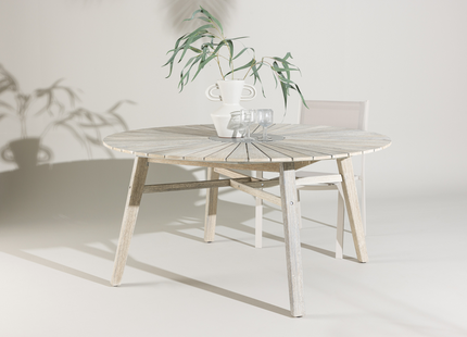 Venture Home Rives Runt Matbord Utomhus ⌀150 Vitputsad