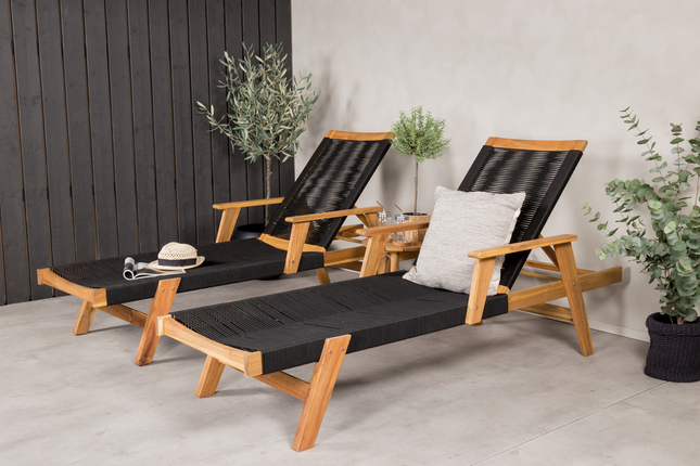 Venture Home Chania & Little John Sidobord ⌀40 Natur + Solstolar