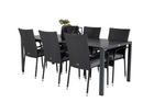 Venture Home Anna & Break Matgrupp Utomhus Med 6st Matstolar Svart