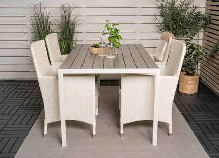 Venture Home Malin & Break Matgrupp Utomhus Med 4st Matstolar Vit