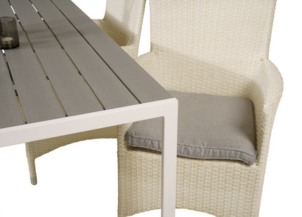 Venture Home Malin & Break Matgrupp Utomhus Med 4st Matstolar Vit