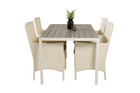 Venture Home Malin & Break Matgrupp Utomhus Med 4st Matstolar Vit