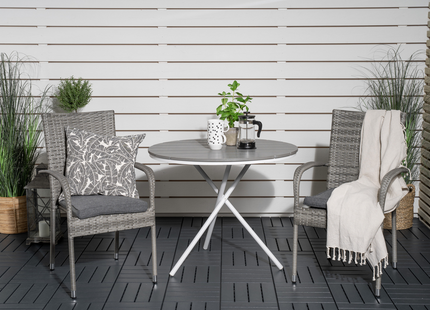 Venture Home Anna & Parma Matgrupp Utom Med 2st Matstolar Grå