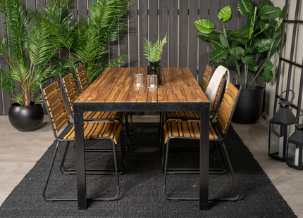 Venture Home Bois, Bois Matgrupp Utomhus Med 6st Matstolar Natur