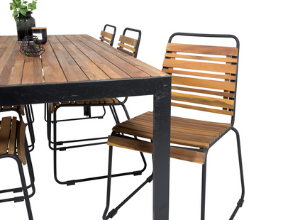 Venture Home Bois, Bois Matgrupp Utomhus Med 6st Matstolar Natur