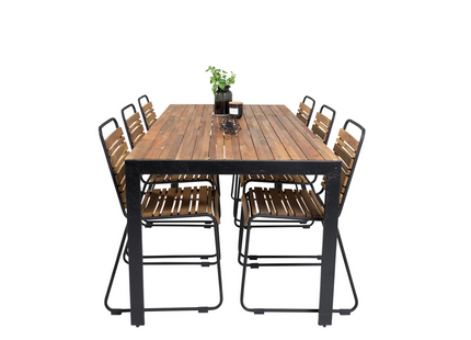 Venture Home Bois, Bois Matgrupp Utomhus Med 6st Matstolar Natur