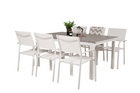 Venture Home Levels & Santorini Matgrupp Utomhus Med 6st Matstolar Vit