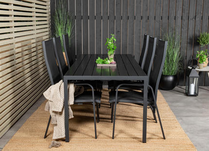 Venture Home Copacabana & Break Matgrupp Utomhus Med 6st Matstolar Svart