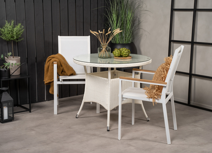 Venture Home Volta, Texas Matgrupp Utomhus Med 2st Matstolar Vit