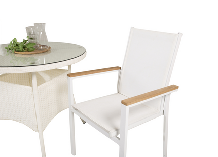 Venture Home Volta, Texas Matgrupp Utomhus Med 2st Matstolar Vit
