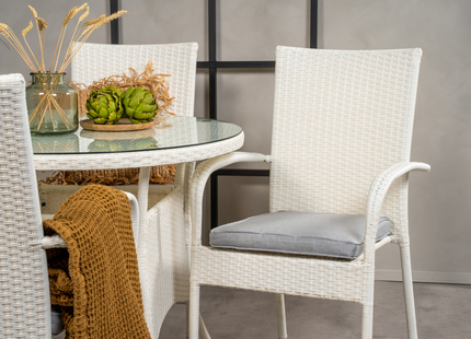 Venture Home Volta & Anna Matgrupp Utomhus Med 4st Matstolar Vit