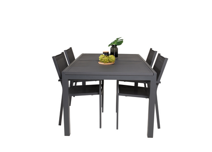 Venture Home Copacabana & Marbella Matgrupp Utomhus Med 4st Matstolar Svart