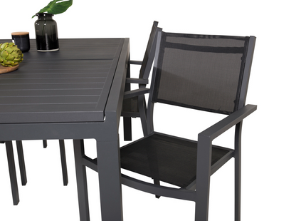 Venture Home Copacabana & Marbella Matgrupp Utomhus Med 4st Matstolar Svart