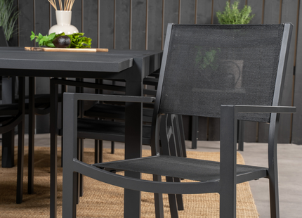 Venture Home Copacabana & Marbella Matgrupp Utomhus Med 8st Matstolar Svart