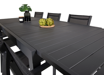 Venture Home Copacabana & Marbella Matgrupp Utomhus Med 8st Matstolar Svart