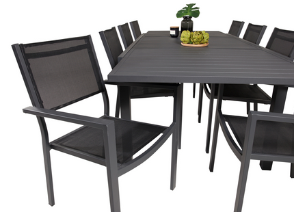 Venture Home Copacabana & Marbella Matgrupp Utomhus Med 8st Matstolar Svart