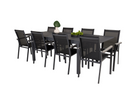 Venture Home Marbella, Parma Matgrupp Utomhus Med 8st Matstolar Svart