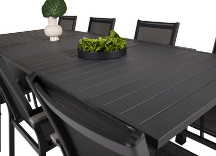 Venture Home Marbella, Parma Matgrupp Utomhus Med 8st Matstolar Svart