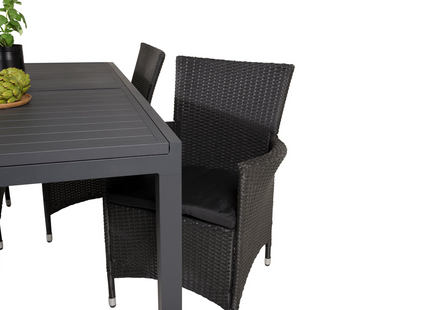 Venture Home Copacabana & Marbella Matgrupp Utomhus Med 4st Matstolar Svart