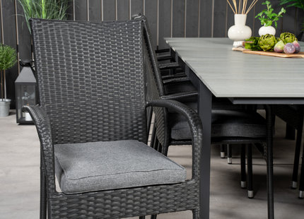 Venture Home Levels, Anna Matgrupp Utomhus Med 10st Matstolar Svart