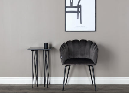 Furniture Fashion & Venture Home Limhamn & Estelle Matstolar Grå + Runda Matbord ⌀106 Vit