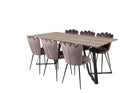 Furniture Fashion & Venture Home Limhamn & Marina Matstolar 2-pack Grå + Rektangulära Matbord 180 x 90 Nature
