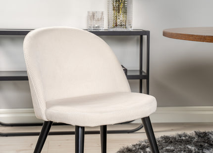 Furniture Fashion & Venture Home Copenhagen & Velvet Runda Matbord ⌀140 Brun + Matstolar 2-pack Grädde