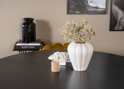 Furniture Fashion Limhamn & Copenhagen Matstolar Gul + Runda Matbord ⌀140 Svart