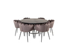 Furniture Fashion Limhamn & Copenhagen Matstolar Grå + Runda Matbord ⌀140 Svart
