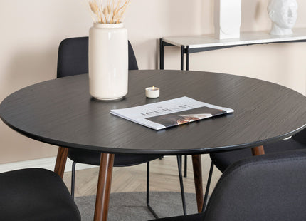 Venture Home Muce & Plaza Matstolar 2-pack Svart + Runda Matbord ⌀100 Svart