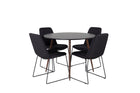 Venture Home Muce & Plaza Matstolar 2-pack Svart + Runda Matbord ⌀100 Svart