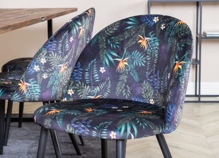 Venture Home Padang & Velvet Rektangulära Matbord 250 x 100 Nature + Matstolar 2-pack Svart