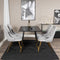 Venture Home Dipp & Velvet Deluxe Rektangulära Matbord 120 x 85 Svart + Matstolar 2-pack Grå