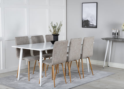 Venture Home Polar & Windu Rektangulära Matbord 180 x 90 Vit +