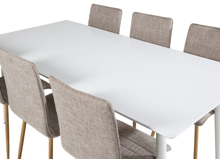 Venture Home Polar & Windu Rektangulära Matbord 180 x 90 Vit +