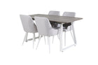 Venture Home Plaza & Inca Matstolar 2-pack Grå + Rektangulära Matbord 160 x 85 Nature