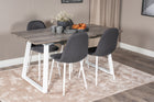 Venture Home Polar & Inca Matstolar 2-pack Svart + Rektangulära Matbord 160 x 85 Nature