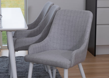 Venture Home Plaza & Polar Matstolar 2-pack Grå + Rektangulära Matbord 180 x 90 Vit