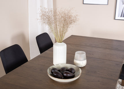 Vind & Venture Home Slider & Muce Rektangulära Matbord 170 x 95 Nature + Matstolar 2-pack Svart