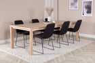 Vind & Venture Home Slider & Muce Rektangulära Matbord 170 x 95 Whitewash + Matstolar 2-pack Svart